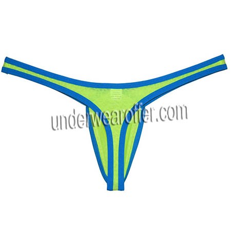 Men Jacquard Lace G String Underwear Bulge Pouch Thong Bordered Bikini