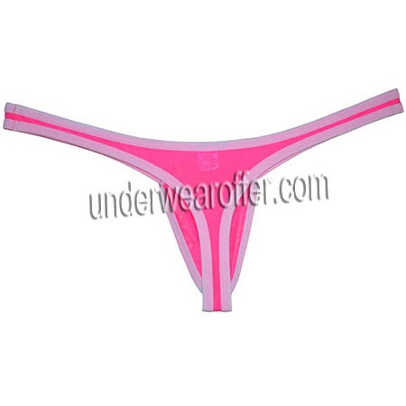 Men Jacquard Lace G String Underwear Bulge Pouch Thong Bordered Bikini
