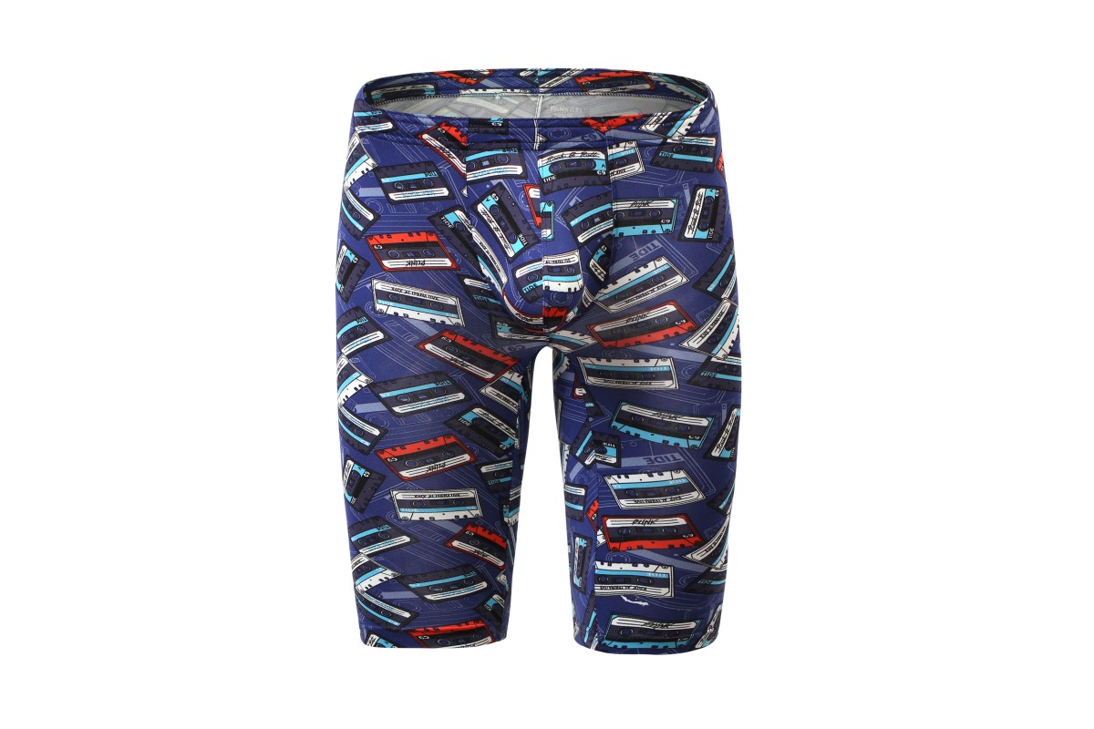 Men's medium home trousers casual trousers cropped trousers magnetic tape printed home trousers F1603