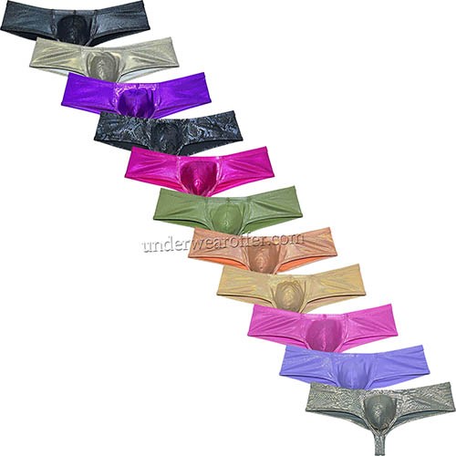 Men Gloss Brazilian Bikini Underwear Pouch Briefs Hipster Trunks Cheek Underpant UN288