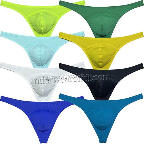 Men's Matte Swimming Cloth T-back Smooth Thong Underwear Elastic Bikini Tangas Size M L XL 8 Colors For Choose UN3001