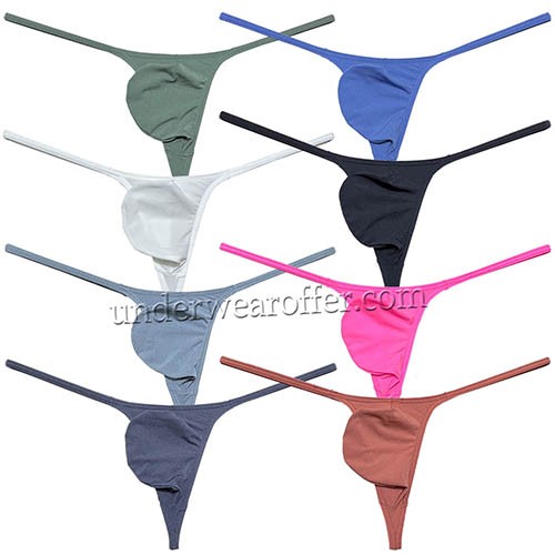 New Sexy Men's Frosted Ice Silk Grape Smuggler G-string Underwear Male Pouch Micro Thong UN3033 M L XL 8 Colors Available