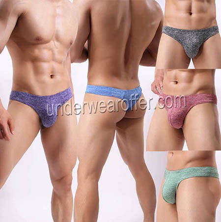 Men Athletic Supporter Hipster Underwear Aircraft Thong Soft T-back Underpants