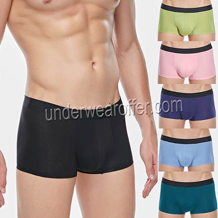 Men’s Modal Stretchable Seamless Mens Boxer Briefs Underwear Soft Shorts Trunks