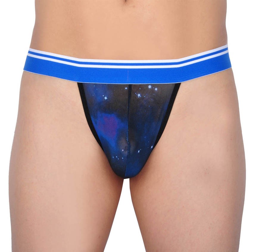 Starry Sky Men Wide Pouch T-Back Underwear Belt Mini String Bikini Tanga XMU227