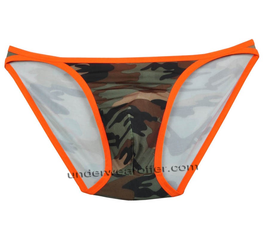 Men's Camouflage Briefs Underwear Male String Crotch Bikini Briefs Calzoncillos MU330X