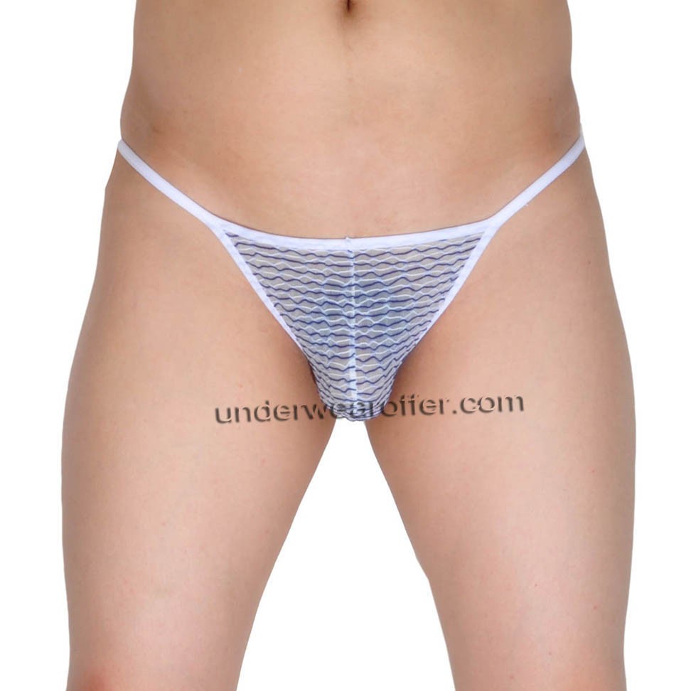 Men's Underwear Open Crotch Briefs Grille Cloth Cheeky Briefs MU272X