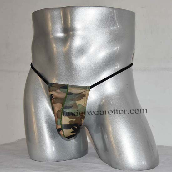  Men's Camouflage Micro Thong Pouch Underwear Sexy Male Pro Stretch Mini G-String MU399
