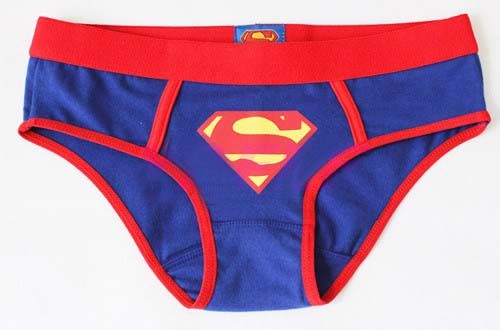 New women' girls Underwear Superman shorts Blue KT27