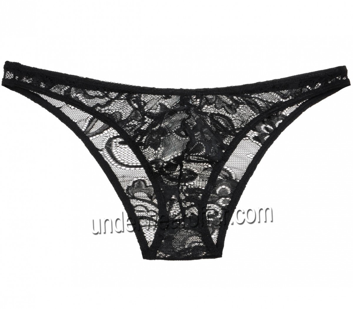 Men's Lace Bikini Brief Male Floral Branch Underwear Sissy Pouch Mini Briefs Short Pants MU881X