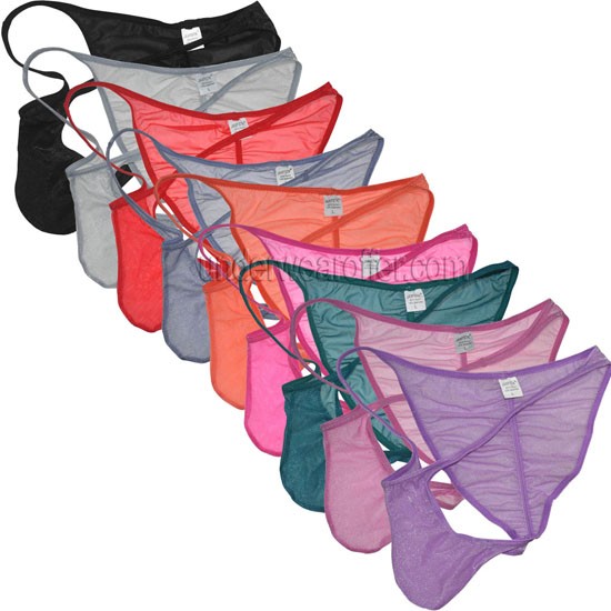 Sexy Men's Underwear Glass Yarn Bikini Briefs Sissy Sheer Cheeky Briefs Organdy Pants MU2304