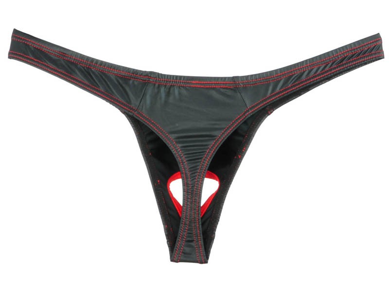 Cool Men's Faux/Camo T-Back Nuts Out Bikini Thong Ball Hole Short Pouch ...