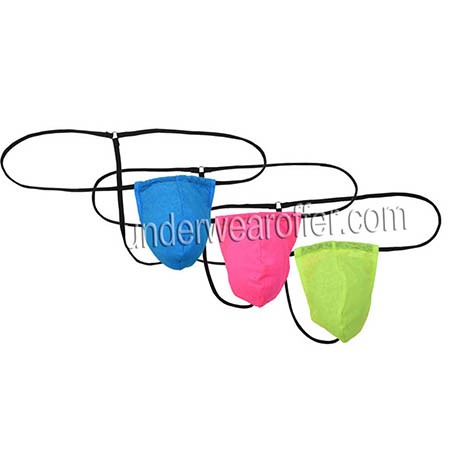 Men GYM Lingerie Panties G String Mini Bulge Pouch Adjustable Thongs Underwears