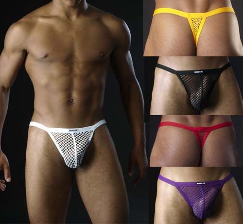 Sexy Mens big Mesh Underwear G-string Thong MU73