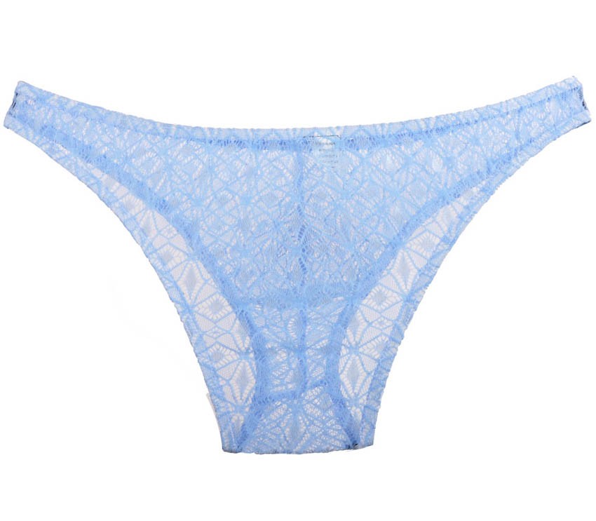 Men Jacquard Lace Bikini Brief Pouch Underwear Diamond Solid Thong ...