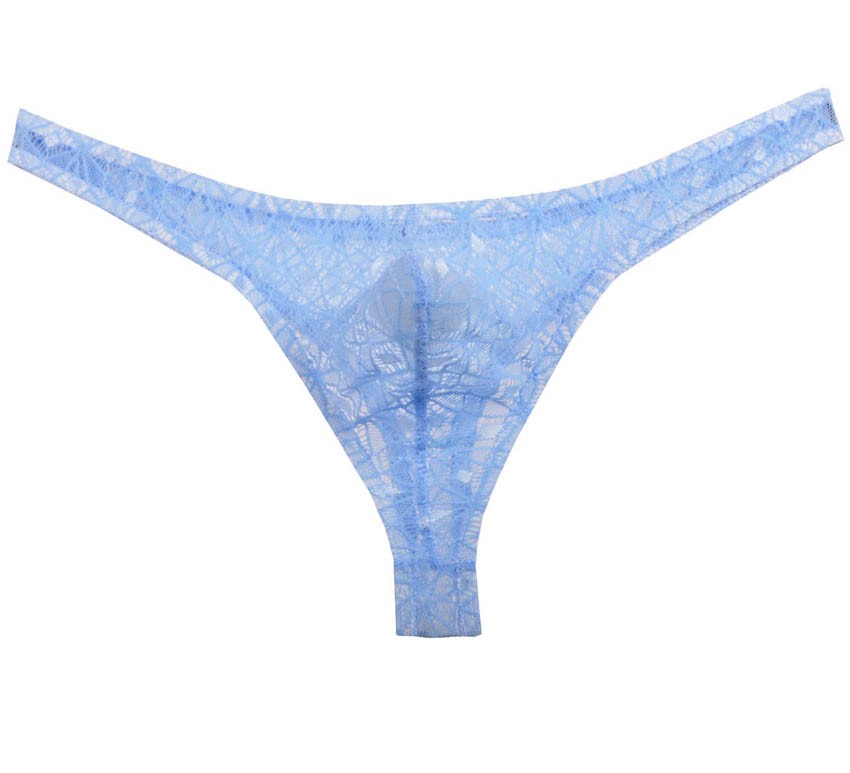 Men Jacquard Lace Bikini Thong Pouch T-Back Underwear Diamond Solid ...