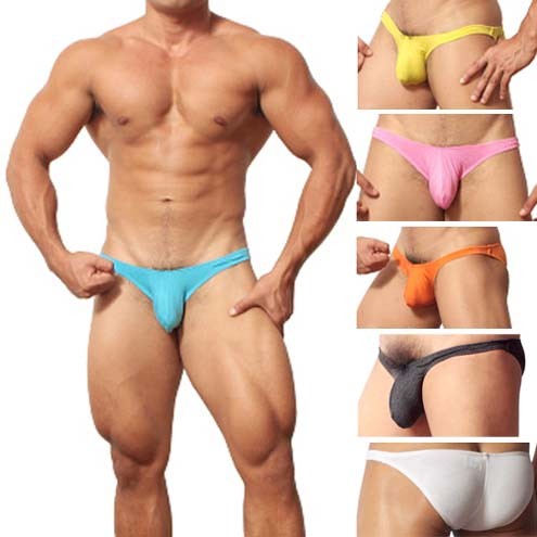 Cotton Sexy Men's Underwear Shorts Briefs Whith Penis pouch MU303