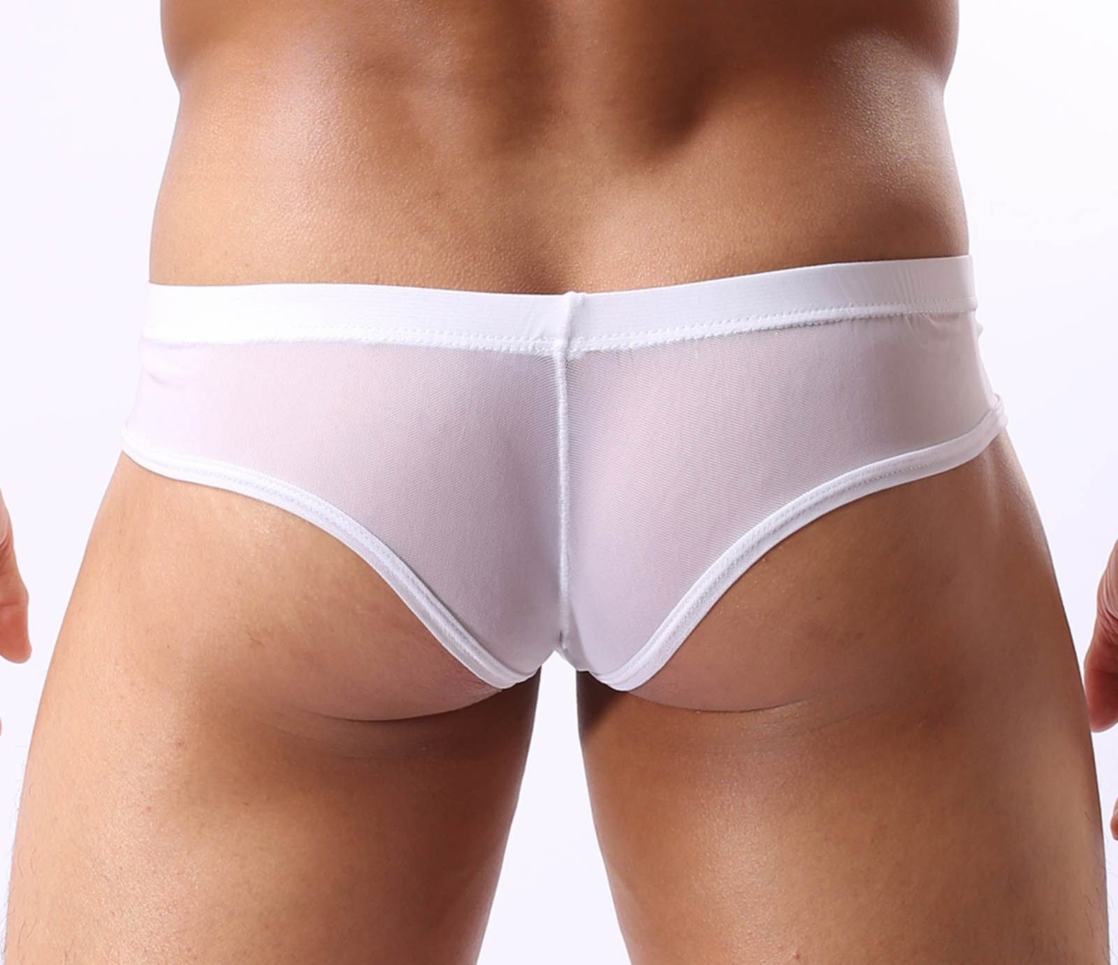 New Men S Sexy See Through Mesh Mini Boxer Briefs Underwear Bulge