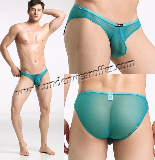 Sexy Mens Sheer Mini Briefs Bulge Pouch Underwear See Through Mesh Bikini Briefs Size S M L 8 8820