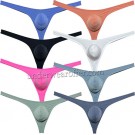 Men's Frosted Ice Silk T-back Underwear Male Sports Bikini Thong Soft Underpants UN3038 M L XL 8 Colors Available
