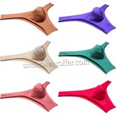 Sexy Men's Shiny Ice Silk Bikini Briefs Underwear Half Rear Skimpy Bottoms Hipster Pants UN105 M L XL 6 Colors Available