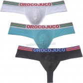 Sexy Men Sports Skimpy Underwear Hipster Trunks Brazilian Bikini Bottoms 1/3 Rear Coverage Boxer Briefs MU137-K