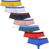 Sexy Boxer Briefs Men's Cotton Cheeky Underwear Male Skimpy Pouch Shorts 1/2 Buttocks MU162