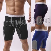 Men's Long Underwear Boxer Shorts Body Sculpting Sport Pants