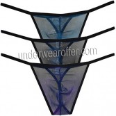 Men See-through Mesh G-string Underwear Skinny Sides Bikini Thong Lingerie Tanga