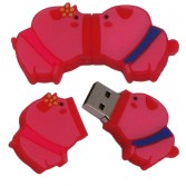  Cute 8GB/16GB/32GB Pink Kissing Pig Pair USB Flash Memory Stick Lover Pigs Pen Drive U-Disk EU66