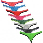 Sexy Tangas Mens Underwear See-through Swim T-back Sports Hipster Bulge Thong String MU2261