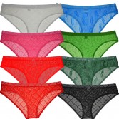 Men See-through Jacquard Lace Bikini Briefs Transparent Low-waist Briefs Sexy Men Underwear Ropa Interior Masculina MU2262