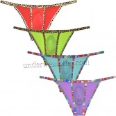 Men sheer skimpy briefs underwear string ice silk leopard bordered cheeky briefs UN2403