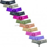 Men Gloss Brazilian Bikini Underwear Pouch Briefs Hipster Trunks Cheek Underpant UN288