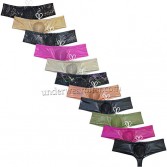 Men's Dazzle Swim Briefs Drawstring Bikini Sport Swimsuit Bathing Suit Swimwear Surf Trunks Size M L XL UN291B 11 Colors for Choose