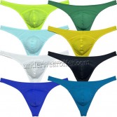 Men's Matte Swimming Cloth T-back Smooth Thong Underwear Elastic Bikini Tangas Size M L XL 8 Colors For Choose UN3001