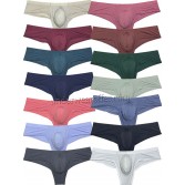 Men's Stripe Thin Ice Silk Bikini Boxer Briefs Underwear Mini Enhance Pouch Boxers Size M L XL 14 Colors For Choose UN3013