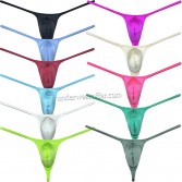 Men Silk Glossy Micro Thong Male Bulge Pouch Underwear Swim Bikini Posing Tangas UN313