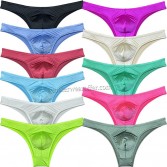 Silk Shiny Low Rise Bikini Briefs Underwear Touch Feeling Cheeky Cut Male Pantie UN314
