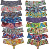 Men Underwear U Convex Pouch Sexy Underpants Male Panties Boxers Brazilian Bikini Trunks Bokserki Printed Leaves Homewear Shorts MU55-5B