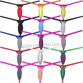 Men's Ice Silk Bikini Thong Underwear Ultra Thin G-string Micro Pouch Underpants UN685 M L XL 15 Colors For Choose