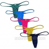Sexy Brand New Men Micro Bulge Bikini Thong Underwear Solid Shiny Smooth G-string Tangas Swim Shorts MU702-N6