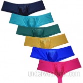 Sexy Men's Liquid Cheeky Boxer Briefs Underwear Male U-briefs Brazilain Bikini Trunks MU717-N10