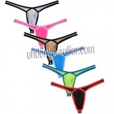 Men Jacquard Lace G-string Underwear Bulge Pouch Thong Bordered Bikini Shorts MU752