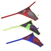 Soft Tangas Sports Men Underwear Shiny String Thong  Assorted Colors Bulge T-Back MU2185
