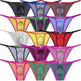 Men's Ice Silk Bulge Pouch Bikini Briefs Underwear Ultra Thin Underpants UN686 M L XL 15 Colors For Choose