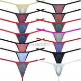 Men's Spandex Pouch Tangas Underwear Ultra-soft G-string Micro Thong String T-Back Size M L XL 14 Colors For Choose UN3011
