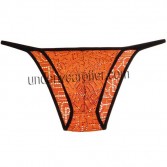 Sexy Men Bikini Pattern Hollow Briefs Jacquard Rope Underwear Pouch Mini Brief MU615