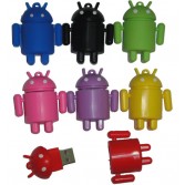 8/16/32GB CuteRobot USB Flash Memory DriveRubber Android Robot Figure ShapedPen DriveEU14