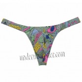 Men Cotton Ultra-thin G-String Bikinis Printing Thongs Jockstrap Gay Men Jhong Jockstrap MU13N